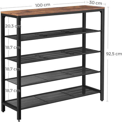 Batų lentyna LBS15BX, rudai juoda - Beauty Kit