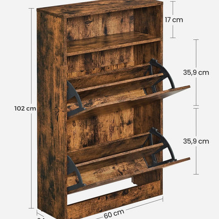 Batų spintelė LBC040X01, ruda - Beauty Kit