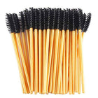 Blakstienų ir antakių šepetėliai, 50 vnt aukso spalvos - Beauty Kit