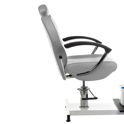 Pedikiūro kėdė su pėdų masažuokliu BR-2301, šviesiai pilka