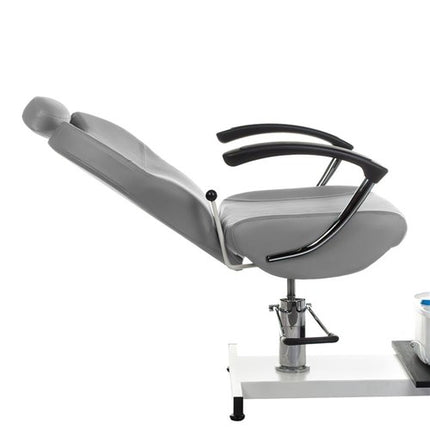 Pedikiūro kėdė su pėdų masažuokliu BR-2301, šviesiai pilka