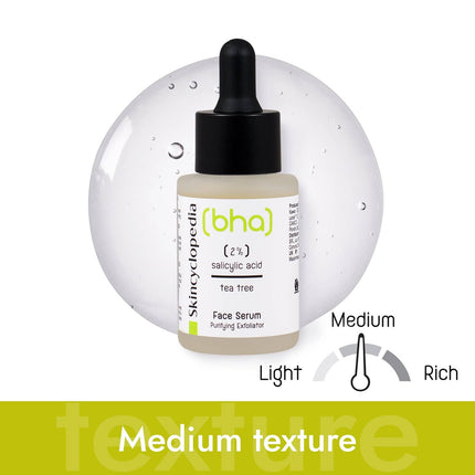 Skincyclopedia veido serumas riebiai odai su 2% Salicilo rūgštimi ir arbatmedžių aliejumi, 30ml