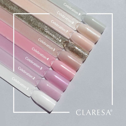 CLARESA CELEBRATION 1 hibridinis lakas – tikslus aplikavimas neodelių, ilgalaikis manikiūras ir pedikiūras