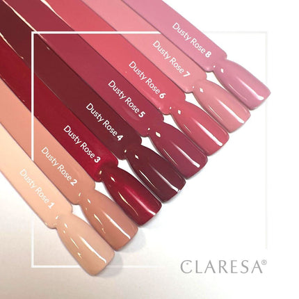 CLARESA DUSTY ROSE 6 hibridinis lakas – tiksli formulė neužliejanti odelių, salono manikiūrui