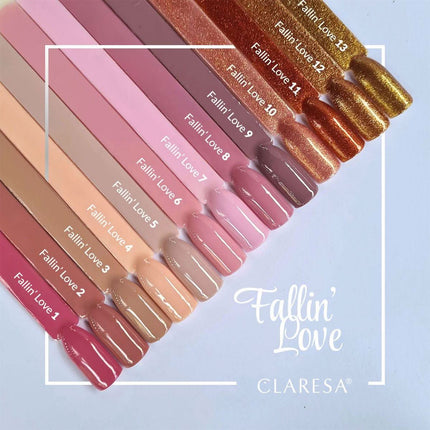 CLARESA FALLIN LOVE 4 – smėlio rožinis hibridinis lakas pedikiūrui ir manikiūrui