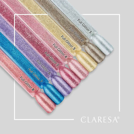 CLARESA hibridinis nagų lakas FULL GLITTER 8, 5g - Beauty Kit