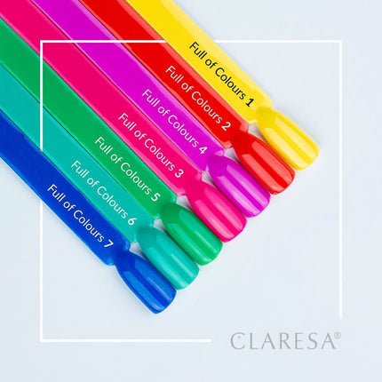 CLARESA Full of Colors 5 hibridinis lakas – sultinga žalia vasaros spalva ilgalaikiam nagų dengimui