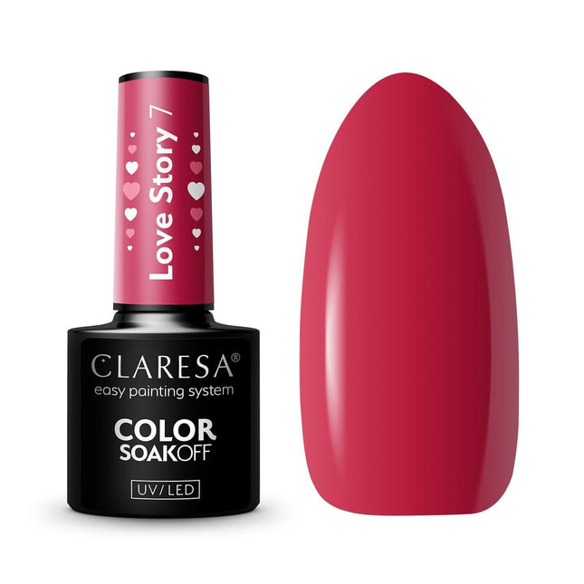 CLARESA hibridinis nagų lakas LOVE STORY 7, 5g - Beauty Kit