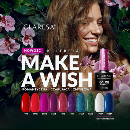 CLARESA Make A Wish 2 hibridinis lakas – intensyvi pigmentacija salonų manikiūrui, rožinis atspalvis