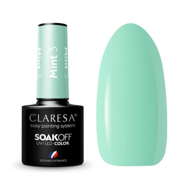 CLARESA hibridinis nagų lakas MINT 3, 5g - Beauty Kit