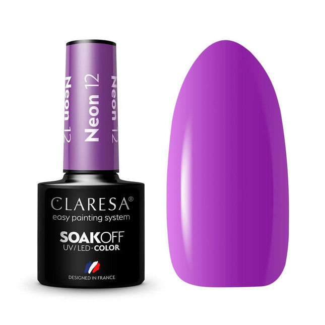 CLARESA hibridinis nagų lakas NEON 12, 5g - Beauty Kit