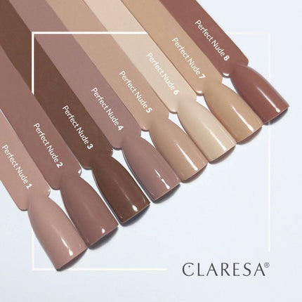 CLARESA hibridinis lakas nude atspalvis – neužliejantis odelių formulė tvarkingai aplikacijai