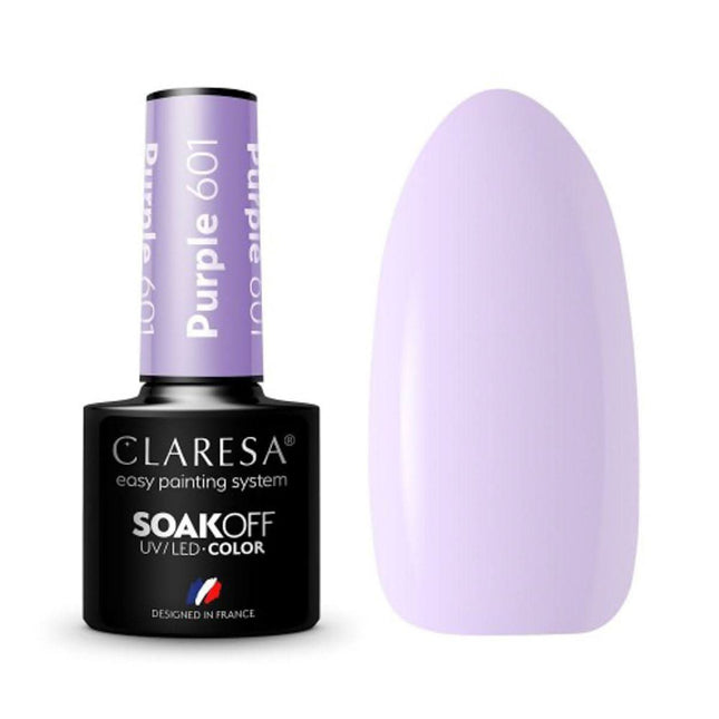 CLARESA hibridinis nagų lakas PURPLE 601, 5g - Beauty Kit