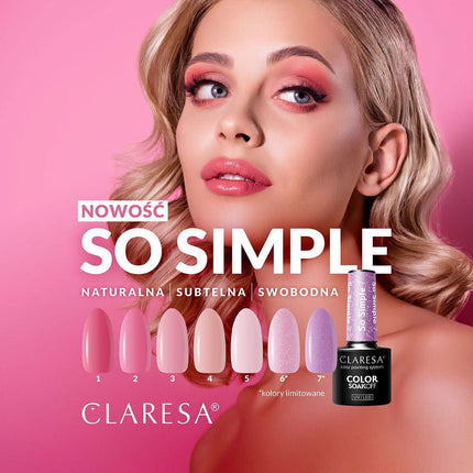 CLARESA hibridinis nagų lakas So Simple 5, 5g - Beauty Kit