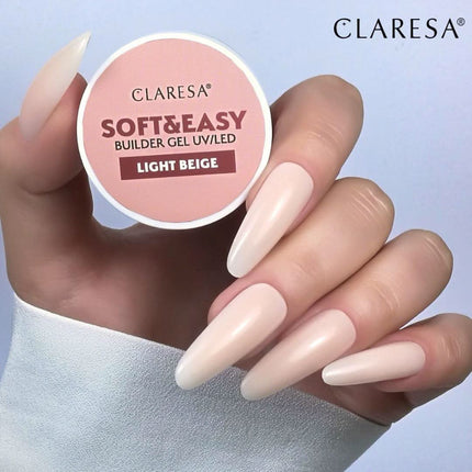 CLARESA nagų gelis Soft&Easy Light Beige, 90g - Beauty Kit