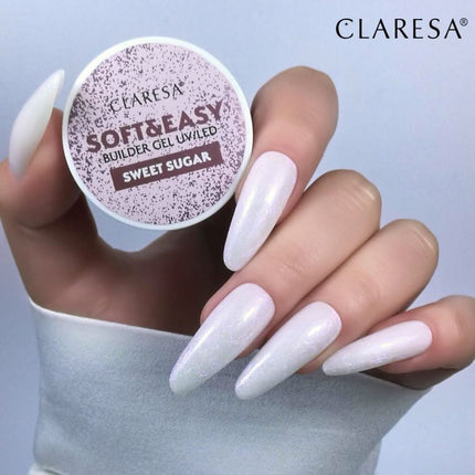 CLARESA Soft&Easy nagų builder gel manikiūrui – ilgalaikė formulė dideliam klientų srautui