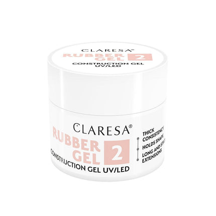 CLARESA nagų priauginimo gelis RUBBER GEL 2, 12g - Beauty Kit