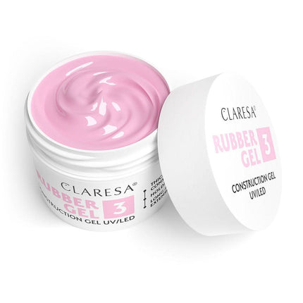 CLARESA nagų priauginimo gelis RUBBER GEL 3, 45g - Beauty Kit