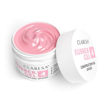 CLARESA nagų priauginimo gelis RUBBER GEL 4, 90g - Beauty Kit