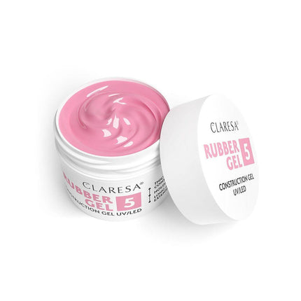 CLARESA Rubber Gel naudojimas salone – tanki konsistencija nagų plokštelės konstravimui