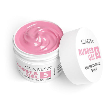 CLARESA nagų priauginimo gelis RUBBER GEL 5, 45g - Beauty Kit