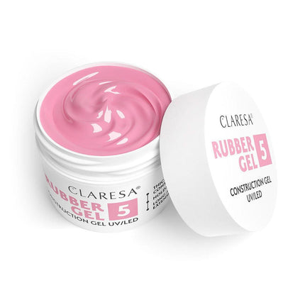 CLARESA nagų priauginimo gelis RUBBER GEL 5, 90g - Beauty Kit
