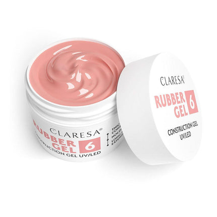 CLARESA nagų priauginimo gelis RUBBER GEL 6, 90g - Beauty Kit