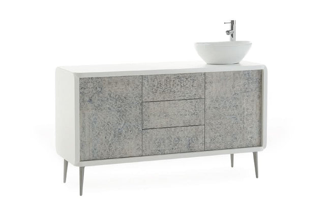 Spintelė su kriaukle Creo 1350 H2O, pilka