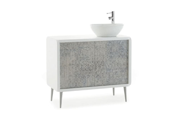 Spintelė su kriaukle Creo 900 H2O, pilka