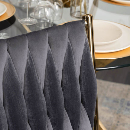 DAN kėdė, pilkos spalvos aksomas - Beauty Kit