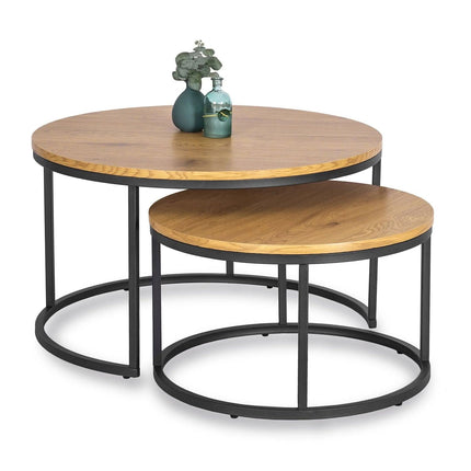 DELIA MAX kavos staliukų rinkinys, auksinio ąžuolo/juodos spalvos - Beauty Kit