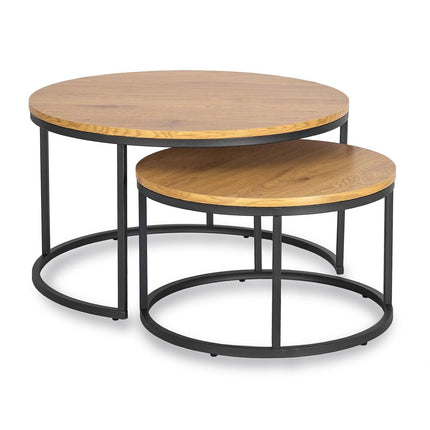 DELIA MAX kavos staliukų rinkinys, auksinio ąžuolo/juodos spalvos - Beauty Kit