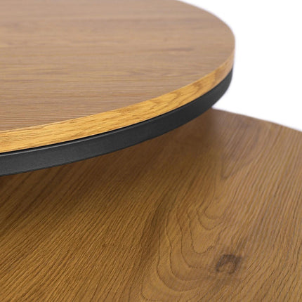 DELIA MAX kavos staliukų rinkinys, auksinio ąžuolo/juodos spalvos - Beauty Kit