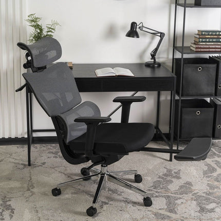 DELSIN juodas pasukamas fotelis grožio salonui – stabili konstrukcija ir elegantiškas dizainas