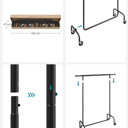 Drabužių kabykla ant ratukų HSR011B01V1 - Beauty Kit