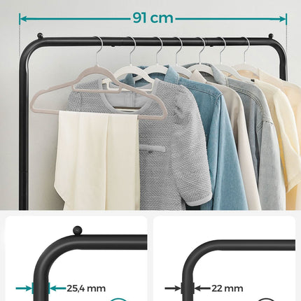 Drabužių kabykla ant ratukų HSR25BKV1 - Beauty Kit