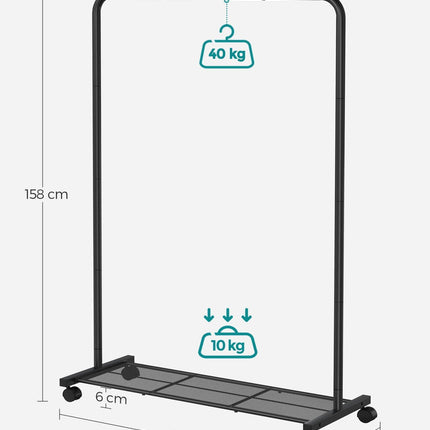 Drabužių kabykla ant ratukų HSR25BKV1 - Beauty Kit