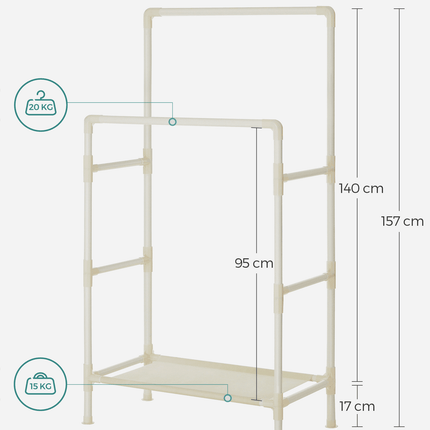 Drabužių stovas RDR01WT, baltas - Beauty Kit