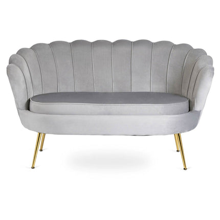 ZENDAYA dviejų vietų sofa su auksinėmis kojelėmis – salonų laukiamojo premium baldas
