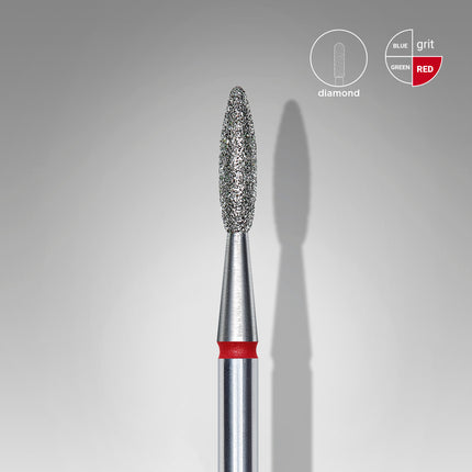 STALEKS PRO Deimantinis antgalis liepsnelė raudono žymėjimo 2,1mm