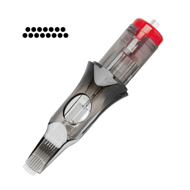 EL CARTEL V2 tatuiruočių kasetė 0,30 15RM ShortTaper 10 vnt. – Soft Edge Magnum serija gradacijoms