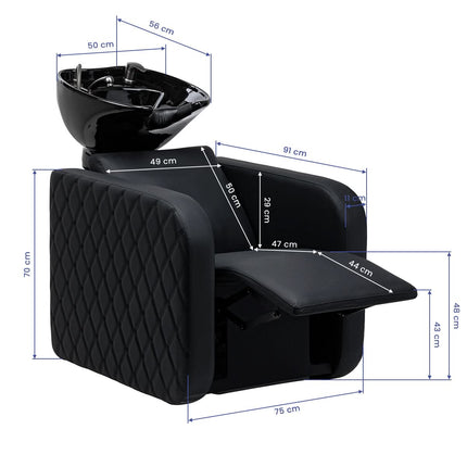 Electric hairdressing basin with massage GABBIANO SYLVIA PLUS, black - photo 18