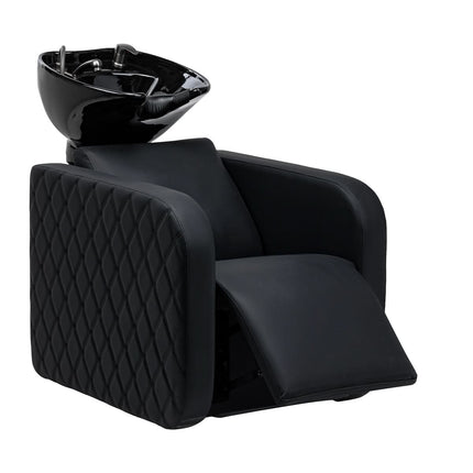 Electric hairdressing basin with massage GABBIANO SYLVIA PLUS, black - close-up