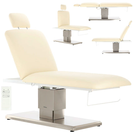 Elektrini masažo gultas JEREMIAH 2 varikliai, kreminis - Beauty Kit