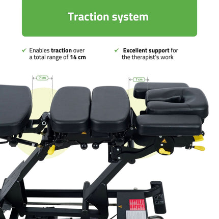 Стол хиропрактический электрический HABYS UPRIGHT CHIRO Z7, чёрный - фото 8