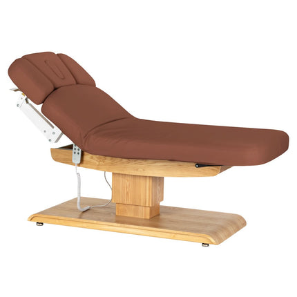 Electric SPA Couch SILLON RELAX, brown, light base - close-up