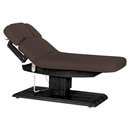 Electric SPA Couch SILLON RELAX, Dark Brown, Black Base - close-up