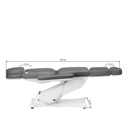 Elektrinis kosmetologinis gultas SILLON CLASSIC 4 variklių, pilkas - Beauty Kit