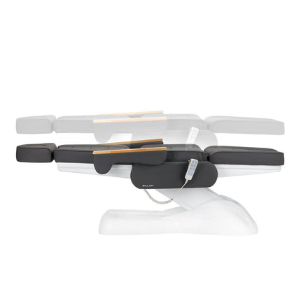 Elektrinis kosmetologinis gultas SILLON LUX 273B 3 variklių, pilkas/baltas - Beauty Kit