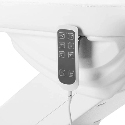 Elektrinis kosmetologinis gultas SILLON Luxury su kojinu valdymu, 3 varikliai, baltas - Beauty Kit